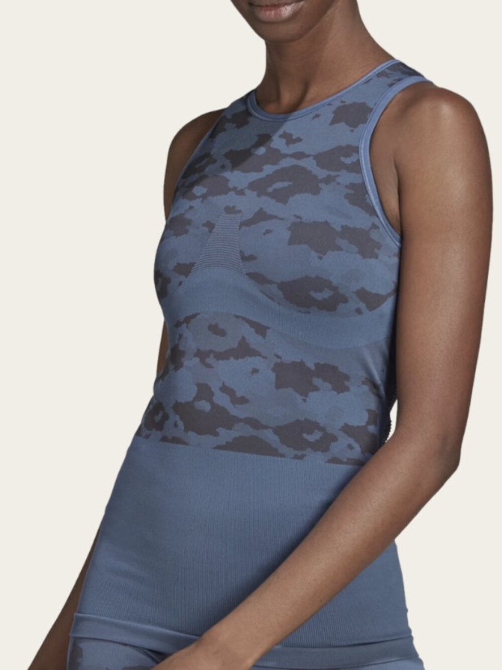 NWT Adidas X Stella McCartney Essential Sleeveless Tank Blue Camo Size XS